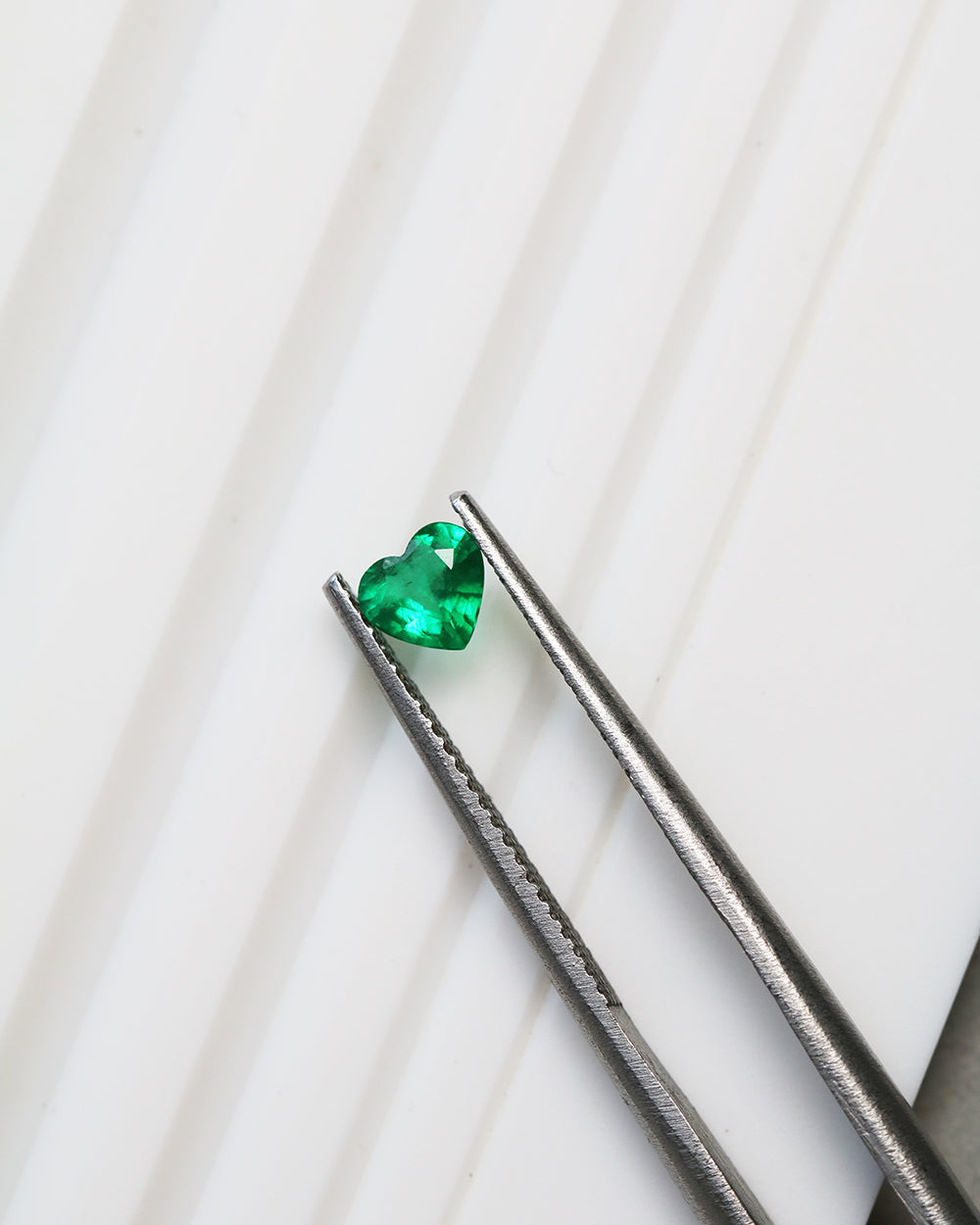 Verdant Green Emerald Heart 0.31ct with Certificate
