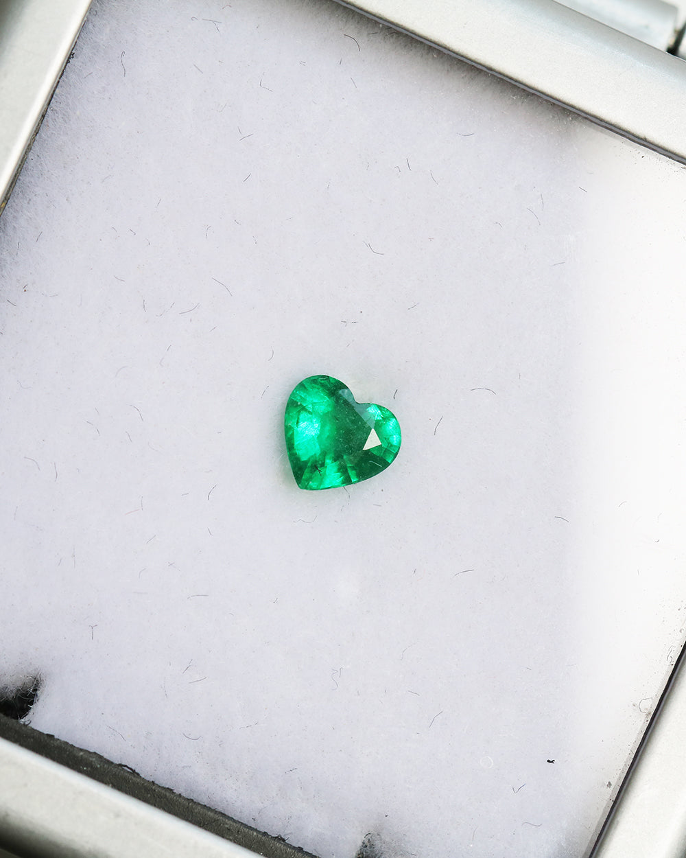 Verdant Green Emerald Heart 0.31ct with Certificate