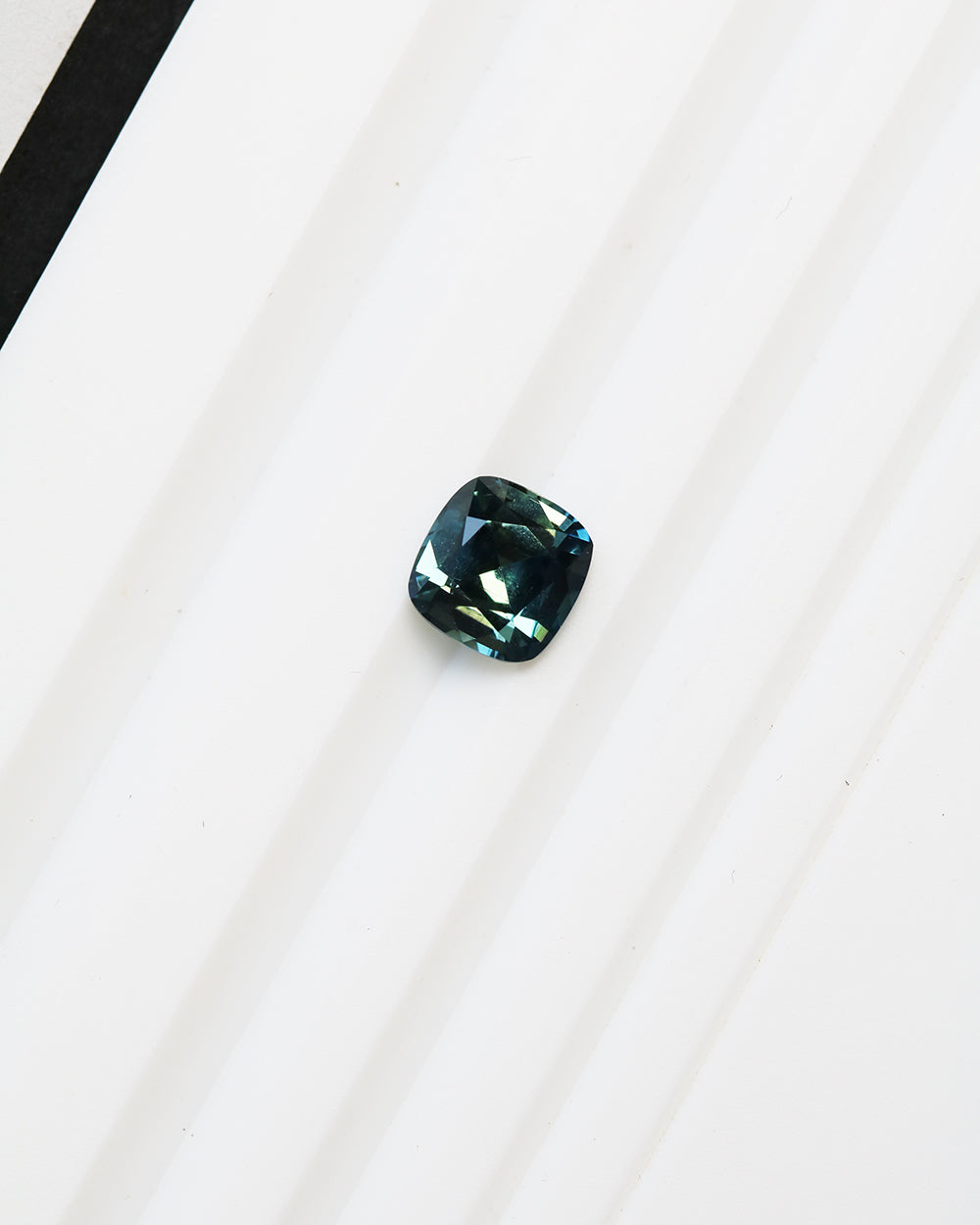 Unheated Teal Sapphire Cushion 1.43ct with Certificate