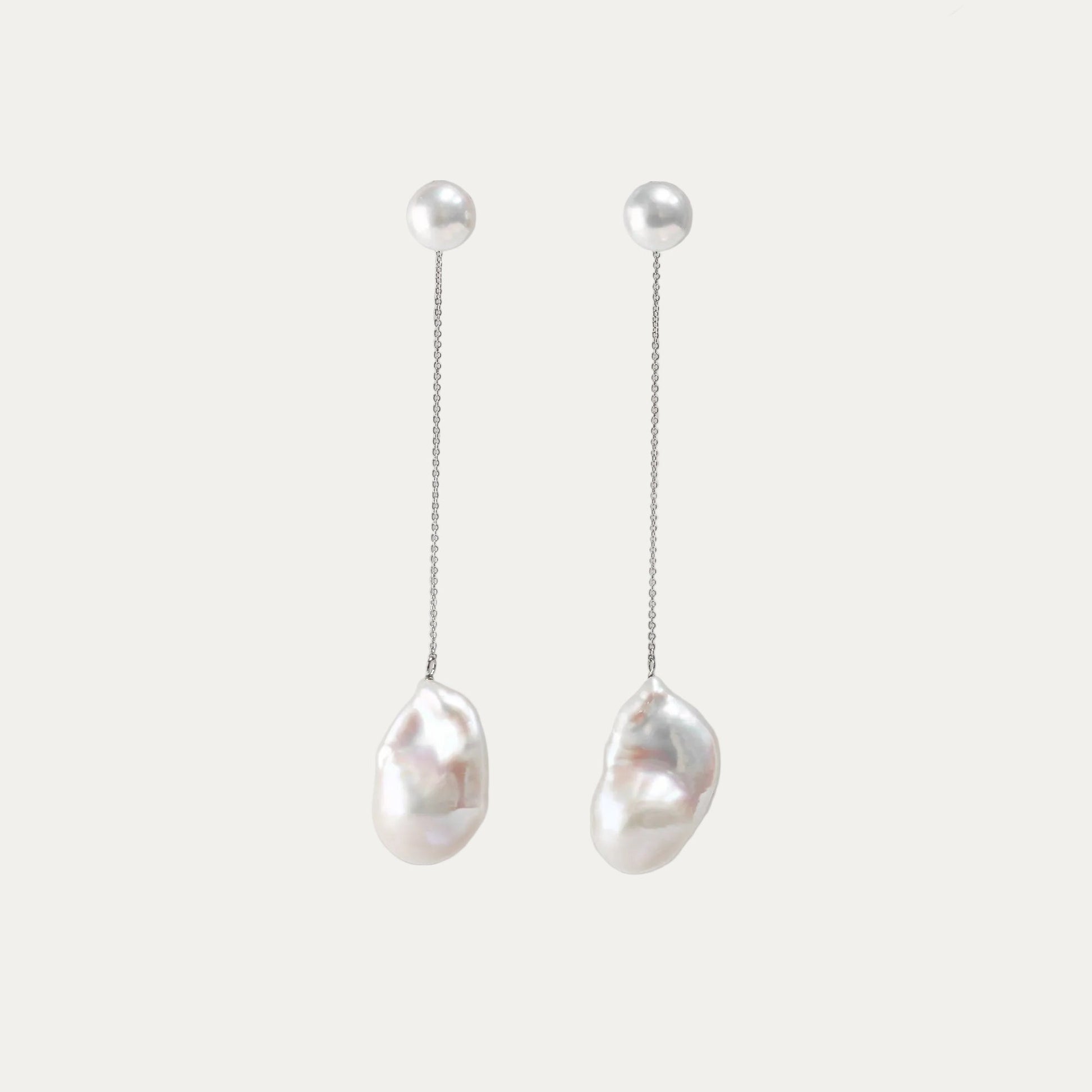 18k White Gold Baroque Pearl Dangle Earring Parts-Patrea Jewelry,珍珠耳環, 珍珠首飾, 輕奢首飾, Akoya 珍珠耳環, akoya pearl earring, akoya pearl jewelry hk, 尖沙咀 珠寶店,尖沙咀 訂造結婚戒指, Best jewelry store Tsim Sha Tsui, Tsim Sha Tsui pearl jewelry shop, jewelry showroom hk, 尖沙咀 珍珠 珠寶店,香港 珍珠 珠寶店, everyday pearl jewelry hk, OL 珍珠 珠寶, 時尚 珍珠 珠寶,南洋珍珠18K金首飾, 日常珍珠首飾, 珍珠 保養,輕婚紗首飾, 婚禮耳環,新娘首飾,婚戒推薦, bridal jewelry hk, 18k white gold minimalist bridal jewelry