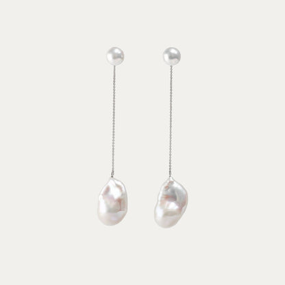 18k White Gold Baroque Pearl Dangle Earring Parts-Patrea Jewelry,珍珠耳環, 珍珠首飾, 輕奢首飾, Akoya 珍珠耳環, akoya pearl earring, akoya pearl jewelry hk, 尖沙咀 珠寶店,尖沙咀 訂造結婚戒指, Best jewelry store Tsim Sha Tsui, Tsim Sha Tsui pearl jewelry shop, jewelry showroom hk, 尖沙咀 珍珠 珠寶店,香港 珍珠 珠寶店, everyday pearl jewelry hk, OL 珍珠 珠寶, 時尚 珍珠 珠寶,南洋珍珠18K金首飾, 日常珍珠首飾, 珍珠 保養,輕婚紗首飾, 婚禮耳環,新娘首飾,婚戒推薦, bridal jewelry hk, 18k white gold minimalist bridal jewelry