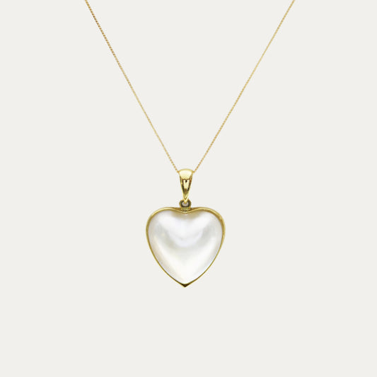 18k Yellow Gold Heart-shaped Mabe Pearl Necklace