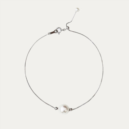 18k白金日本8.5mm Akoya手鏈 18k White Gold 8.5mm Akoya Bracelet