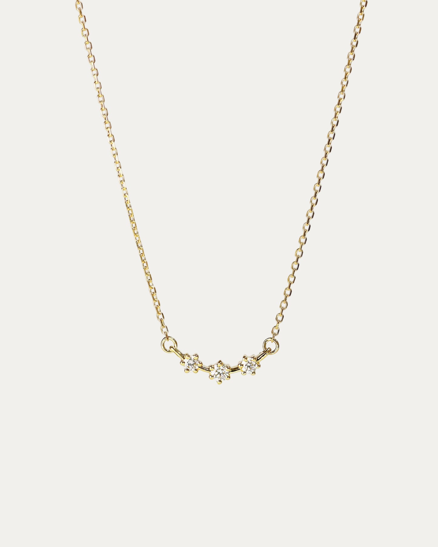 18k Gold Smile Diamond Necklace (White/Rose/Yellow Gold)