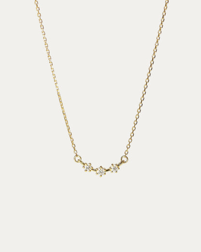 18k Gold Smile Diamond Necklace (White/Rose/Yellow Gold)