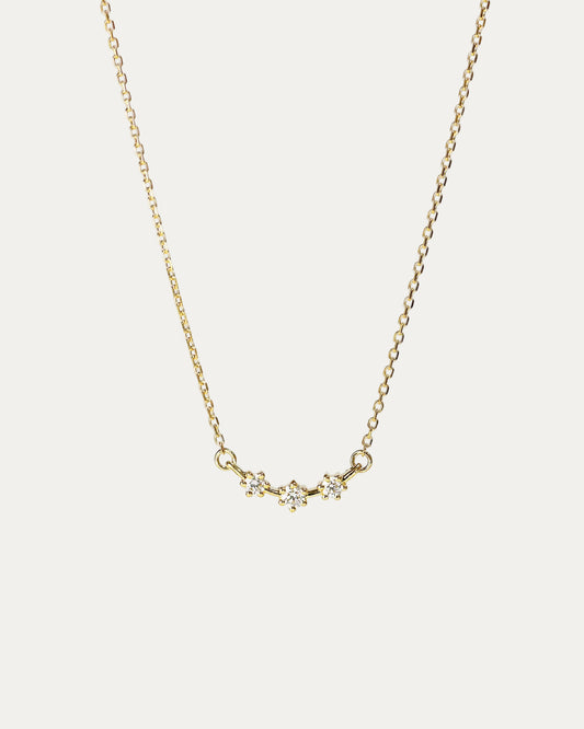 18k Gold Smile Diamond Necklace (White/Rose/Yellow Gold)