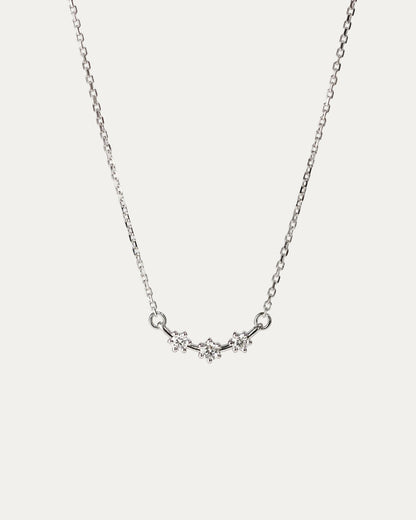 18k Gold Smile Diamond Necklace (White/Rose/Yellow Gold)