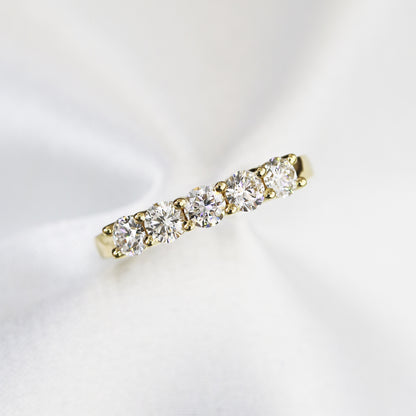 18k金輕奢鑽石排戒 18k Gold 0.60ct Round Diamond Eternity Ring