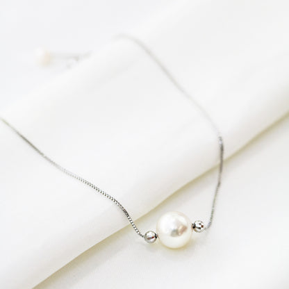 18k白金日本8.5mm Akoya手鏈 18k White Gold 8.5mm Akoya Bracelet