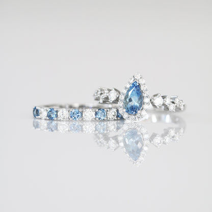 18k白金聖瑪利亞海藍寶鑽石戒指 18k White Gold Santa Maria Aquamarine Diamond Ring