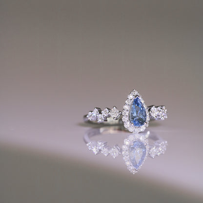18k白金聖瑪利亞海藍寶鑽石戒指 18k White Gold Santa Maria Aquamarine Diamond Ring