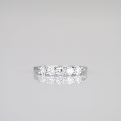 18k白金輕奢鑽石排戒 18k White Gold 0.60ct Round Diamond Eternity Ring