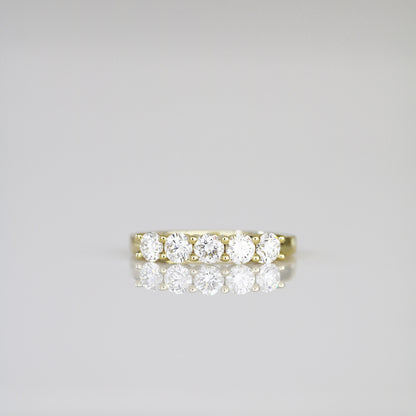 18k黃金輕奢鑽石排戒 18k Yellow Gold 0.60ct Round Diamond Eternity Ring