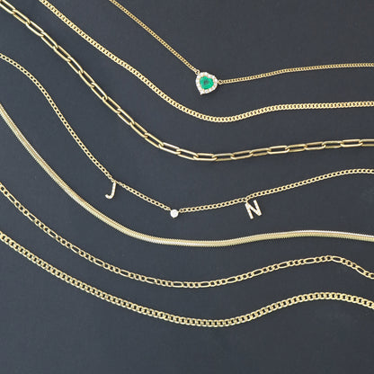 18k Gold Initial Diamond Necklace 18k金字母鑽石頸鏈