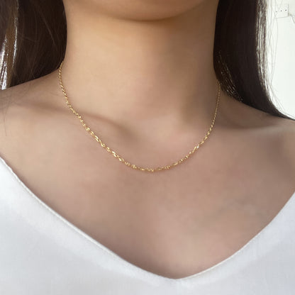 18k Yellow Gold Pig Nose Necklace