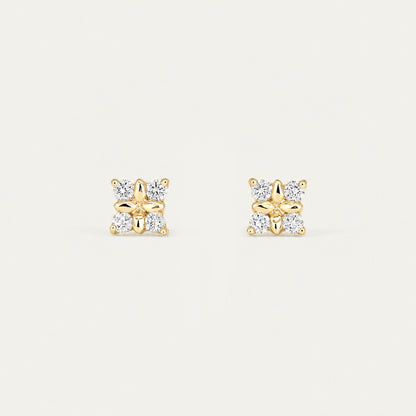 18k Gold Clover Diamond Earrings, Pair-Patrea Jewelry,結婚珠寶 香港,尖沙咀 鑽石珠寶店,香港 GIA鑽石專門店,尖沙咀 訂造結婚戒指, Best jewelry store Tsim Sha Tsui, Tsim Sha Tsui diamond jewelry shop, jewelry showroom hk,輕婚紗首飾, 婚禮耳環,新娘首飾,婚戒推薦, bridal jewelry hk, 18k white gold diamond jewelry,一 卡 鑽石 幾多 錢,買 求婚 戒指,一 卡 鑽石 多少 錢,求婚 戒指 預算,一 卡 鑽石 戒指 價錢,gia 證書,香港 鑽石, natural diamond ring hk, 天然鑽石戒指 香港,求婚 戒指 香港, 鑽戒 訂造, 求婚 一 卡