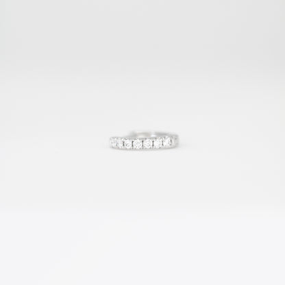 18k Gold 8mm Pavé Diamond Huggie Earrings, Single or Pair