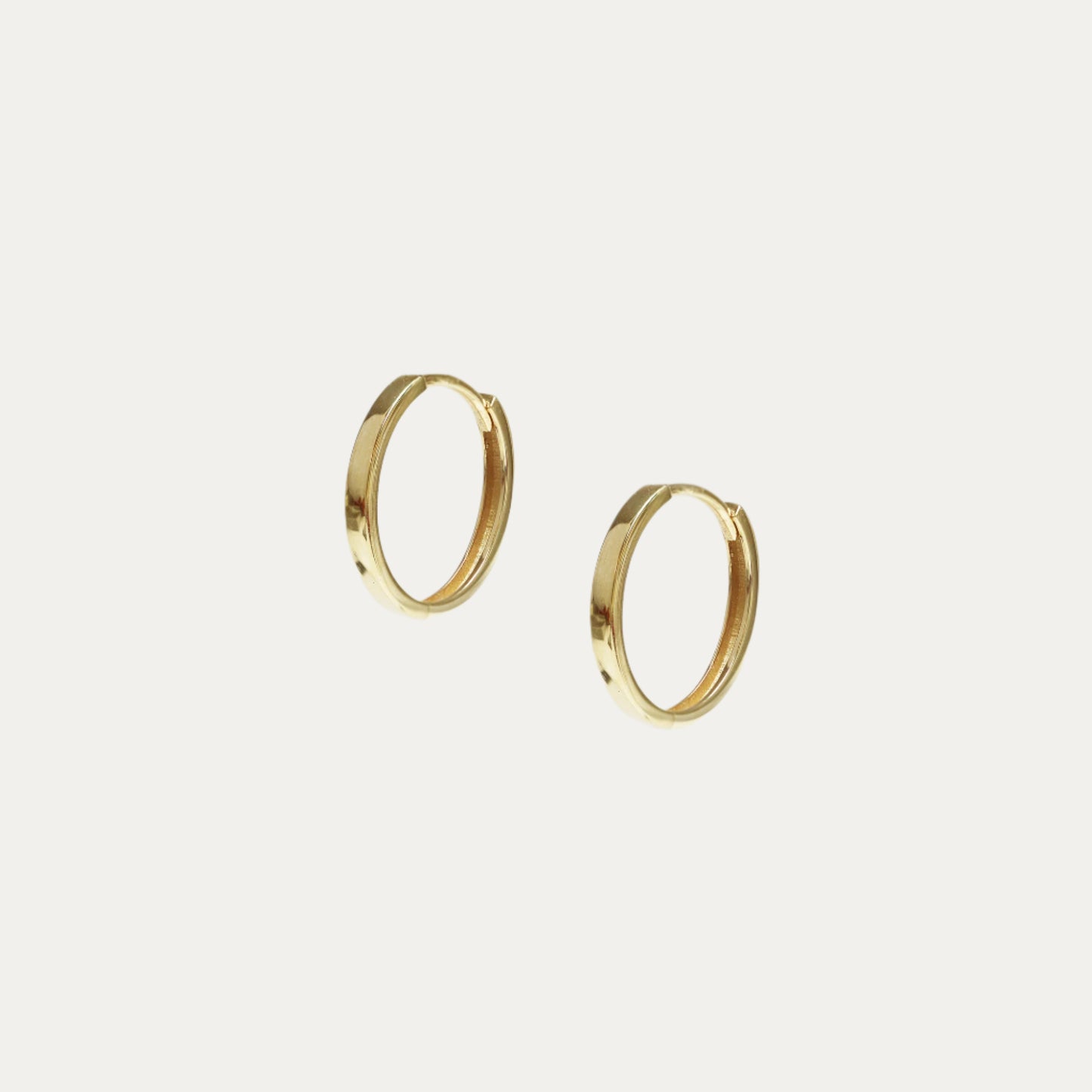 Noelle 18k Yellow Gold Hoop Earrings, Pair