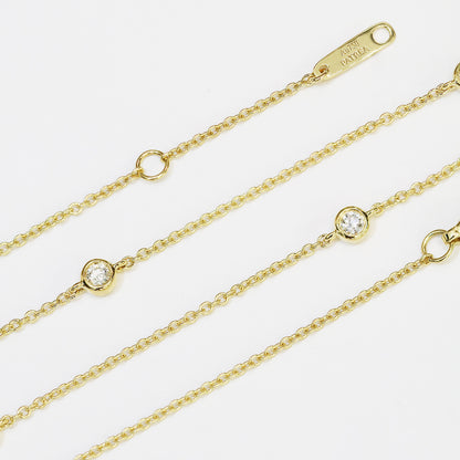 Donut 0.10ct Bezel Set Diamond Bracelet (White/Rose/Yellow Gold)