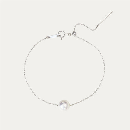 18k White Gold 7.5-8mm Akoya Adjustable Bracelet 18k白金 7.5-8mm日本Akoya珍珠手鍊