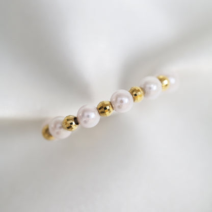 18k Rose Gold Baby Akoya Pearl Ring 18k 玫瑰金阿古屋珍珠戒指