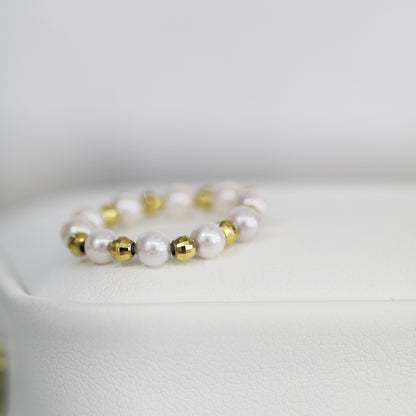 18k Rose Gold Baby Akoya Pearl Ring 18k 玫瑰金阿古屋珍珠戒指