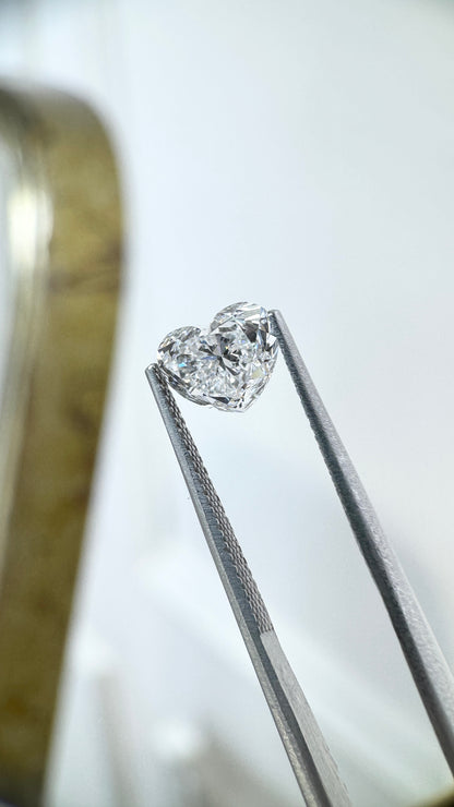 Heart-shaped Natural Diamond 2.01ct D VVS1 2ex None with GIA Certificate