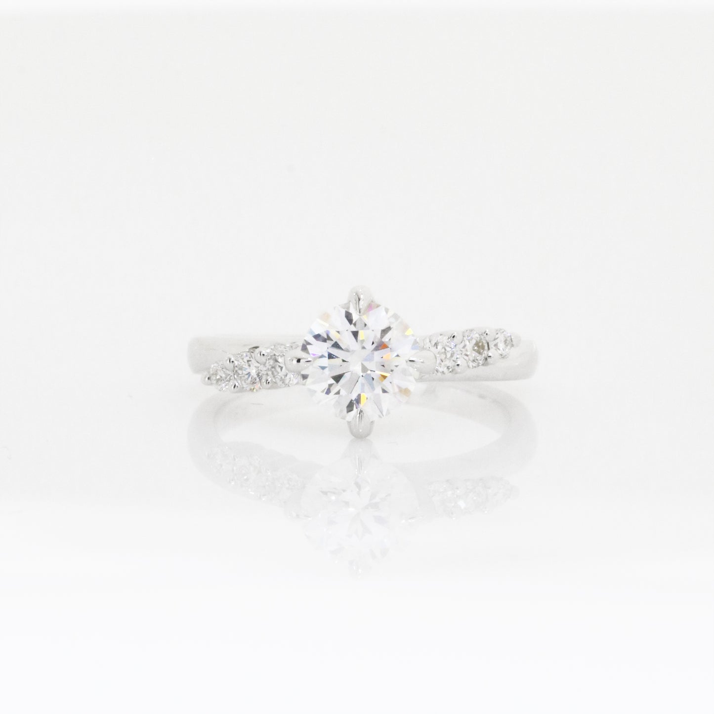Daphne Vintage 18k White Gold 4-Prong Engagement Ring Setting 18k白金四爪復古求婚鑽石戒指款式