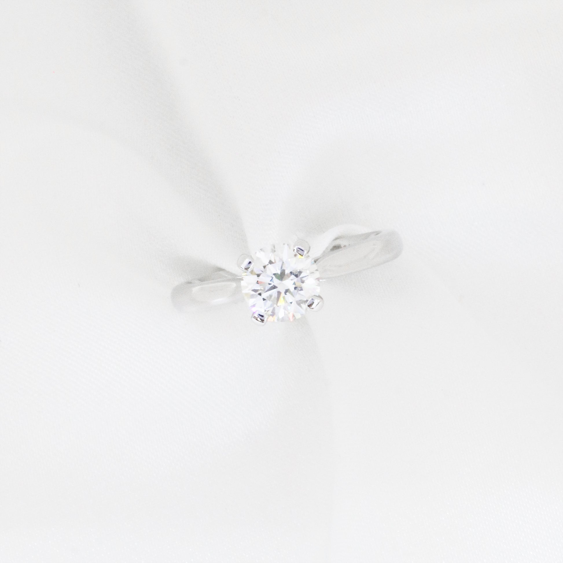 Arum Solitaire 18k White Gold 4-Prong Round Brilliant Diamond Engagement Ring Setting 18k白金四爪清鑲求婚鑽石戒指款式