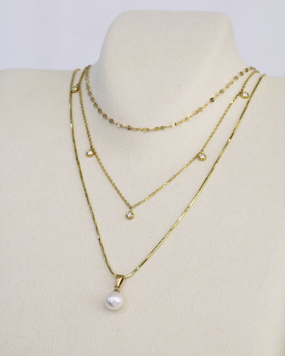 18k Yellow Gold Adjustable Lip Chain Necklace
