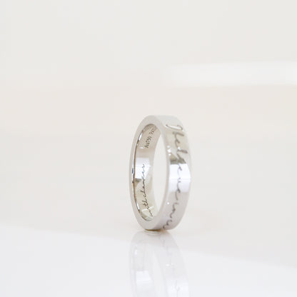 18k Gold Love Message Engraved Ring