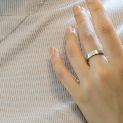 18k Gold Love Message Engraved Ring