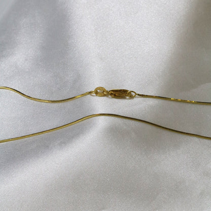 18k Gold Chain Snake Bone Necklace (White/Rose/Yellow Gold)