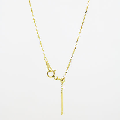 18k Gold Adjustable Chain Necklace (White/Rose/Yellow Gold)