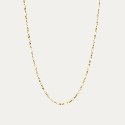 18k Yellow Gold Mini Figaro Chain Necklace 18k黃金迷你Figaro頸鏈