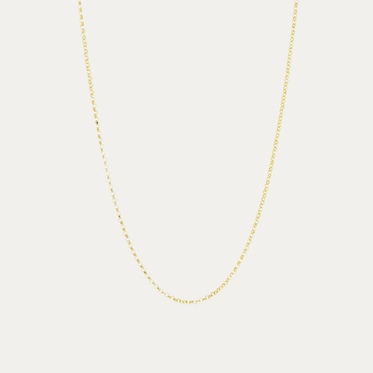 18k Yellow Gold Round Chain Necklace 18k黃金迷你圓圈頸鏈