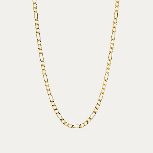 18k Yellow Gold Figaro Chain Necklace
