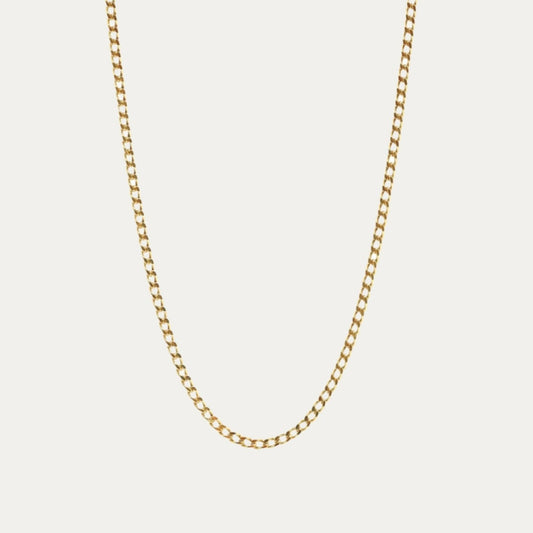 18k Gold 1.7mm Cuban Chain Necklace