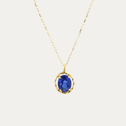 18k Yellow Gold Sapphire Necklace