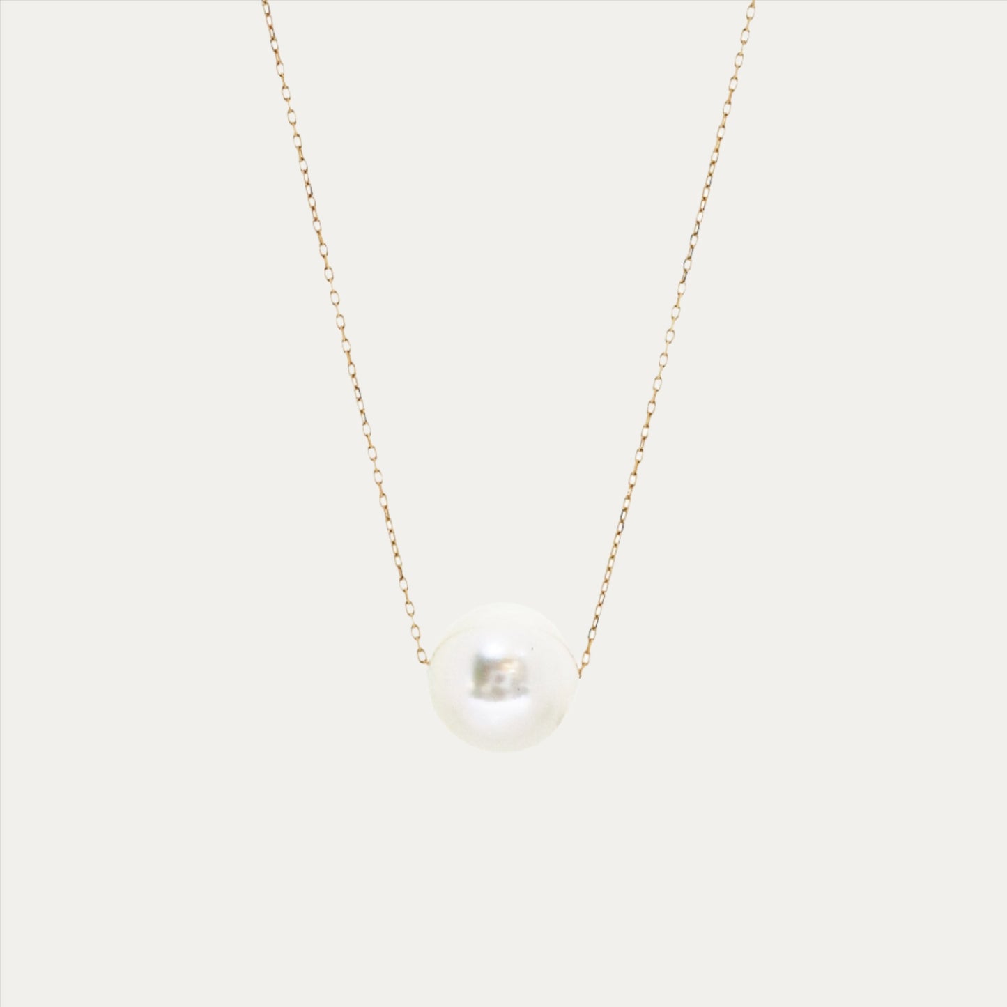 18k Rose Gold 9.5-10mm Akoya Pearl Necklace