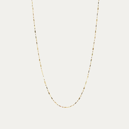 18k Gold Tube Adjustable Necklace (White/Yellow Gold)