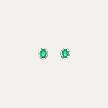 PT900 Emerald Earrings 鉑金綠寶石耳環