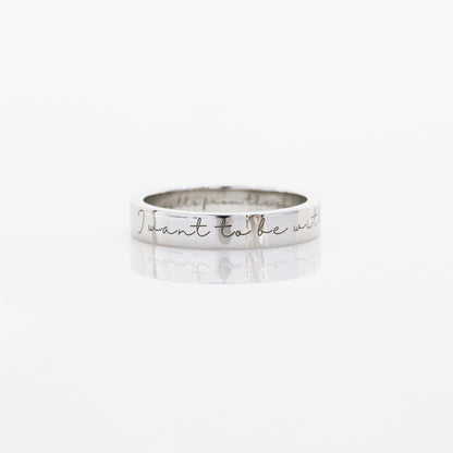 18k Gold Love Message Engraved Ring
