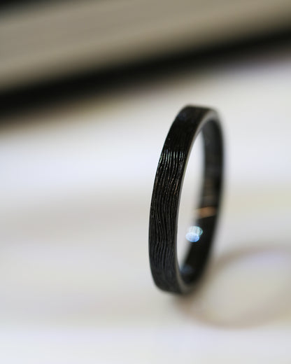 18k黑金樹紋戒指 Tree Pattern Ring