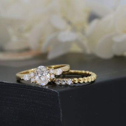 Euphorbia Vintage 18k Yellow Gold 4-Prong Oval Diamond Engagement Ring Setting 18k黃金四爪復古求婚鑽石戒指款式