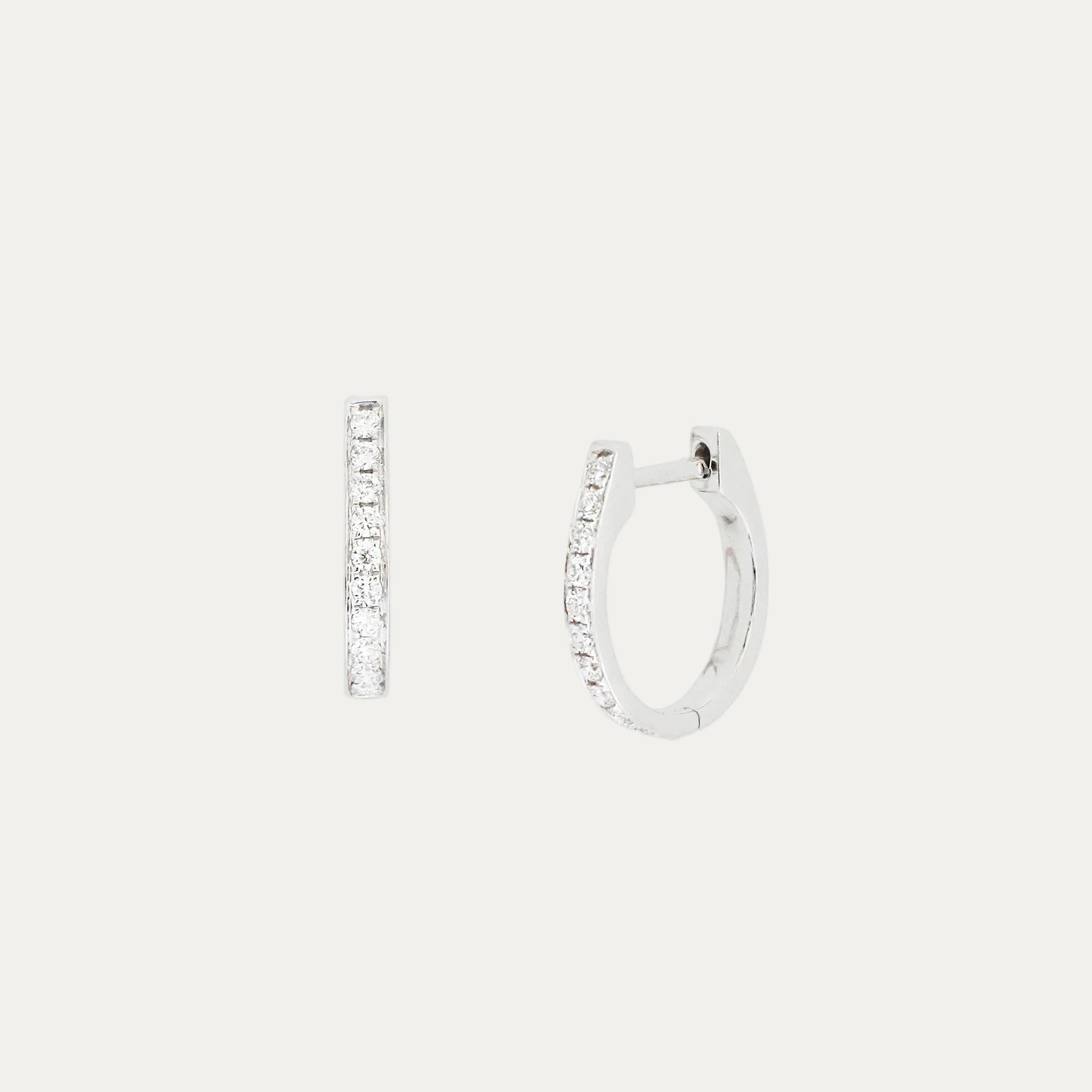 18k White Gold 0.27ct Diamond Huggie Earrings, Pair-Patrea Jewelry,結婚珠寶 香港,尖沙咀 鑽石珠寶店,香港 GIA鑽石專門店,尖沙咀 訂造結婚戒指, Best jewelry store Tsim Sha Tsui, Tsim Sha Tsui diamond jewelry shop, jewelry showroom hk,輕婚紗首飾, 婚禮耳環,新娘首飾,婚戒推薦, bridal jewelry hk, 18k white gold diamond jewelry,一 卡 鑽石 幾多 錢,買 求婚 戒指,一 卡 鑽石 多少 錢,求婚 戒指 預算,一 卡 鑽石 戒指 價錢,gia 證書,香港 鑽石, natural diamond ring hk, 天然鑽石戒指 香港,求婚 戒指 香港, 鑽戒 訂造, 求婚 一 卡
