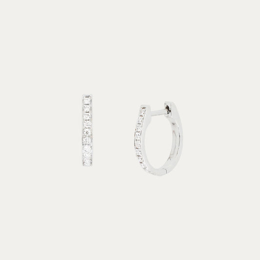 18k White Gold 0.27ct Diamond Huggie Earrings, Pair-Patrea Jewelry,結婚珠寶 香港,尖沙咀 鑽石珠寶店,香港 GIA鑽石專門店,尖沙咀 訂造結婚戒指, Best jewelry store Tsim Sha Tsui, Tsim Sha Tsui diamond jewelry shop, jewelry showroom hk,輕婚紗首飾, 婚禮耳環,新娘首飾,婚戒推薦, bridal jewelry hk, 18k white gold diamond jewelry,一 卡 鑽石 幾多 錢,買 求婚 戒指,一 卡 鑽石 多少 錢,求婚 戒指 預算,一 卡 鑽石 戒指 價錢,gia 證書,香港 鑽石, natural diamond ring hk, 天然鑽石戒指 香港,求婚 戒指 香港, 鑽戒 訂造, 求婚 一 卡
