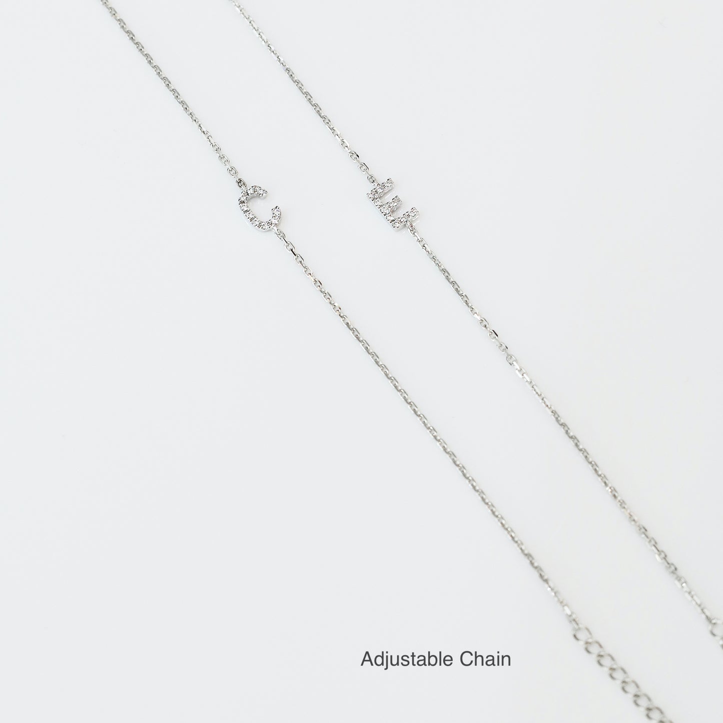 Alphabet Diamond Bracelet (White/Rose Gold)