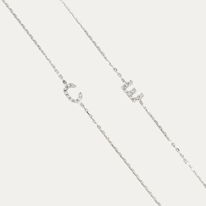 Alphabet Diamond Bracelet (White/Rose/Yellow Gold)