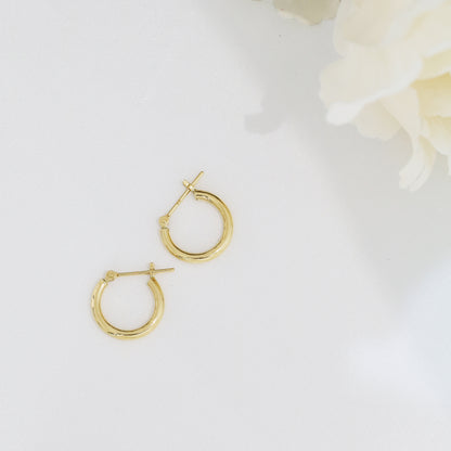 18k Yellow Gold 7-7.5mm Akoya Pearl 2-way Huggie/Hoop Earrings, Pair